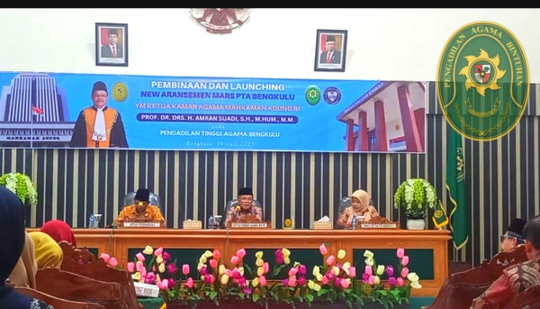 46. KETUA PA BINTUHAN HADIRI LAUNCHING NEW ARRANSEMENT MARS PTA BENGKULU DAN 1