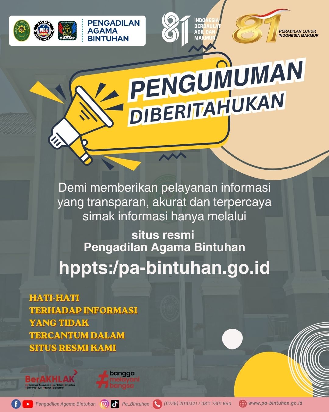 Pengumuman Website 2026